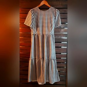 Ann Taylor Factory Gingham midi dress
